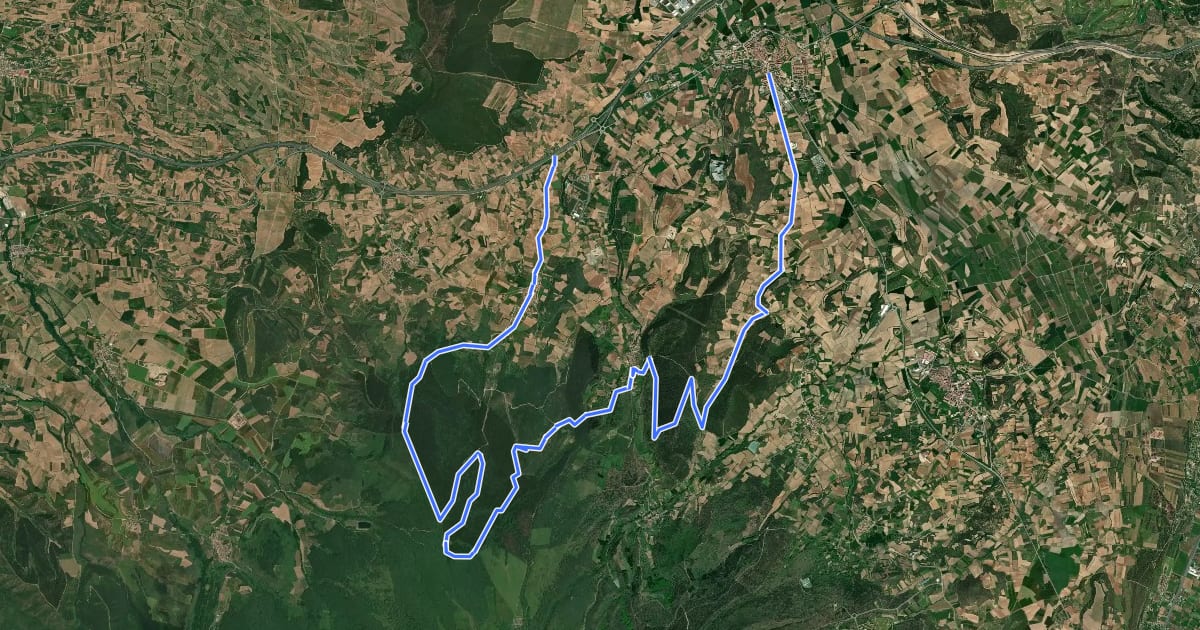 Маршрут Ruta Dos Dehesas на спутниковом снимке