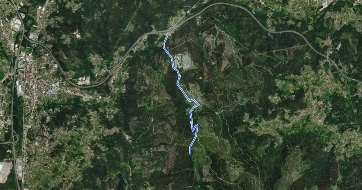 Маршрут Ruta dos Montes de San Cibrán на спутниковом снимке