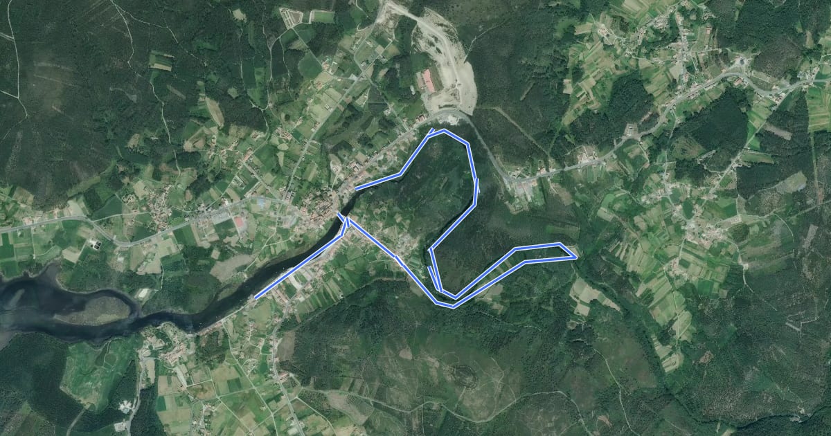 Маршрут Ruta dos Muíños da Ponte do Porto на спутниковом снимке