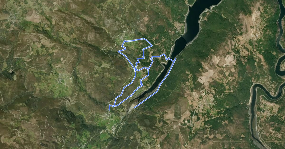 Маршрут Ruta dos Soutos на спутниковом снимке