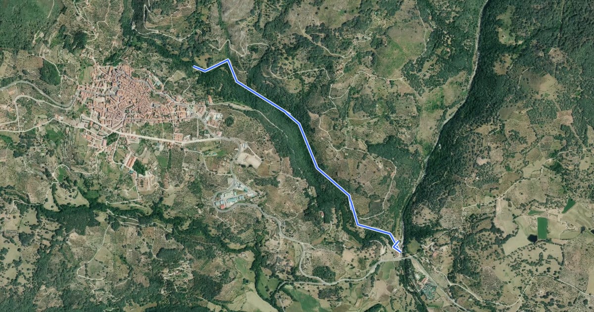 Маршрут Ruta El Pontón на спутниковом снимке