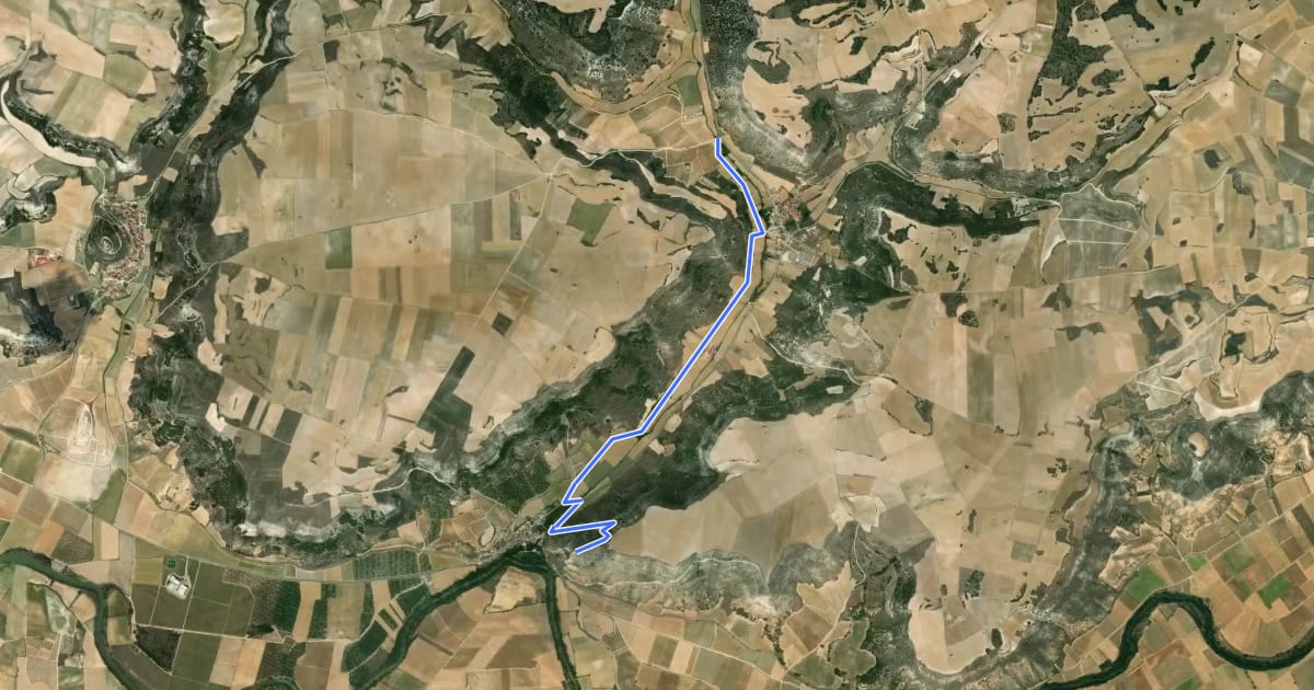 Маршрут Ruta El Valle на спутниковом снимке