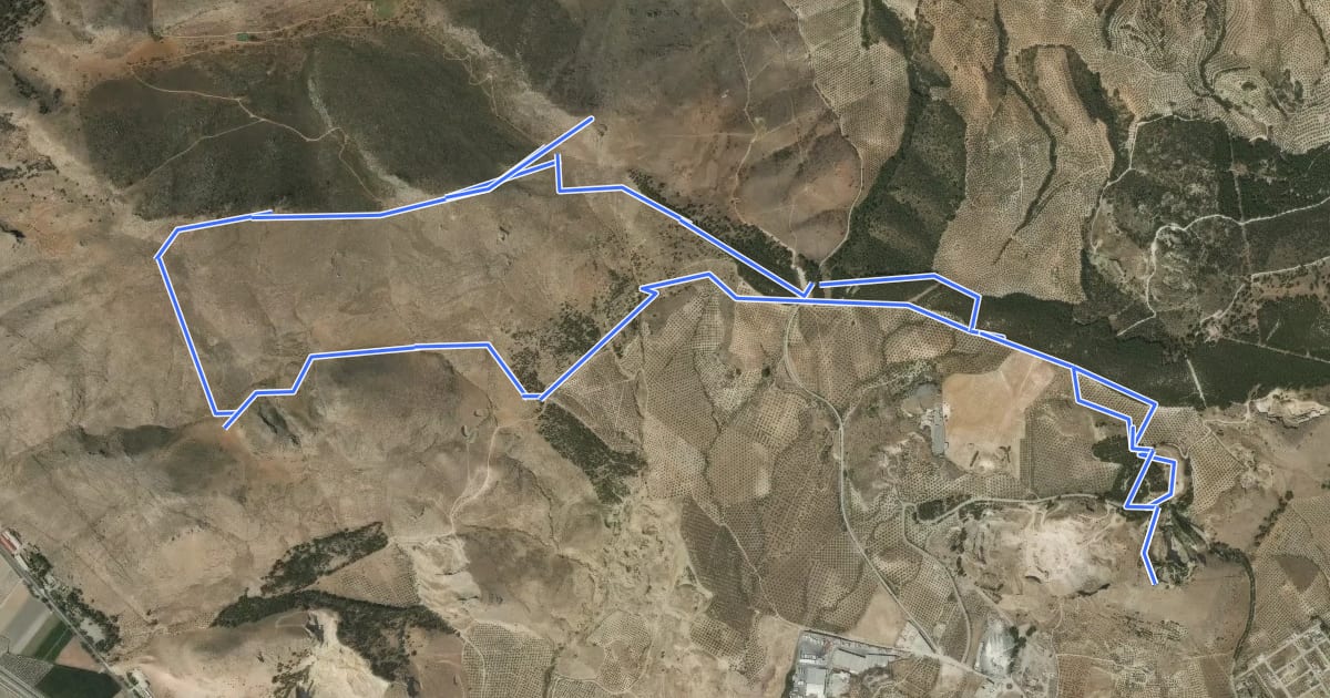 Маршрут Ruta Integral de Sierra Elvira - Morrón de la punta, de Enmedio y El Piorno на спутниковом снимке
