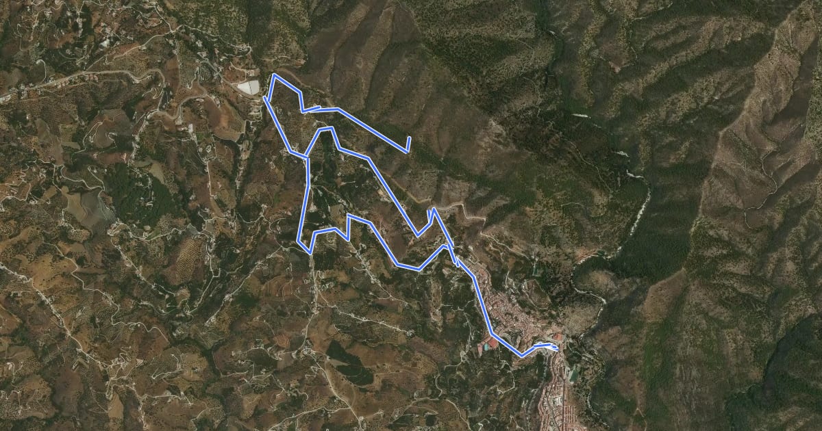 Маршрут Ruta La Lastra на спутниковом снимке