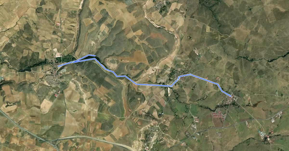 Маршрут Ruta Lobata на спутниковом снимке