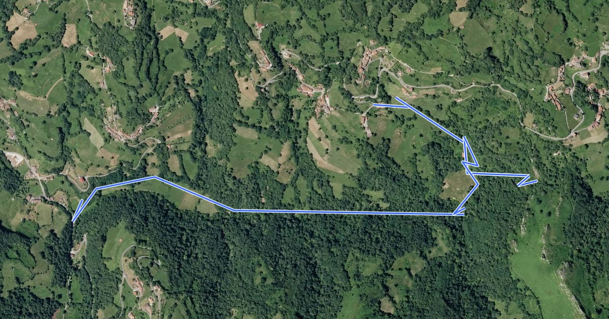 Маршрут Ruta Los Molinos на спутниковом снимке