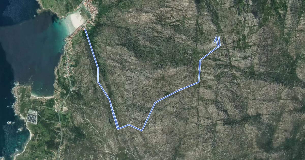 Маршрут Ruta á Moa desde O Pindo на спутниковом снимке
