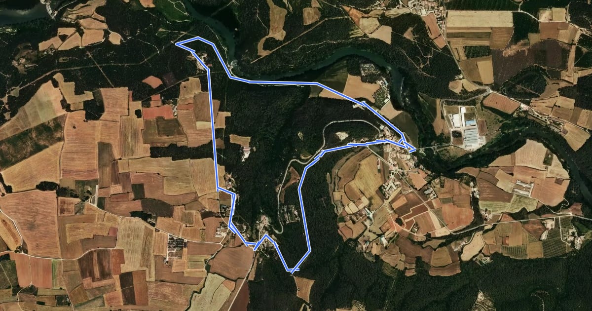 Маршрут Ruta pels volts d’Esponellà на спутниковом снимке