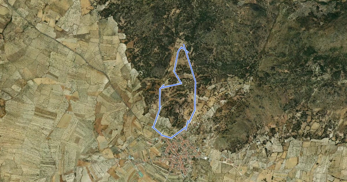 Маршрут Ruta Piedra del Dedo Meñique на спутниковом снимке