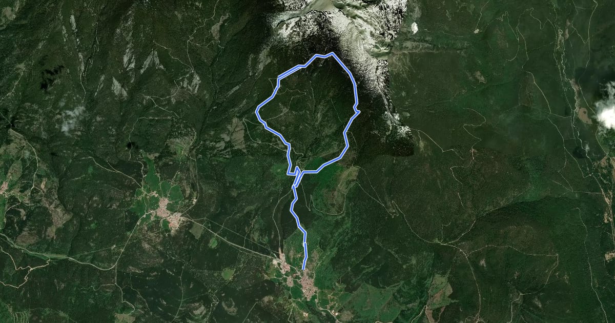 Маршрут Ruta por el Valle de la Paul на спутниковом снимке