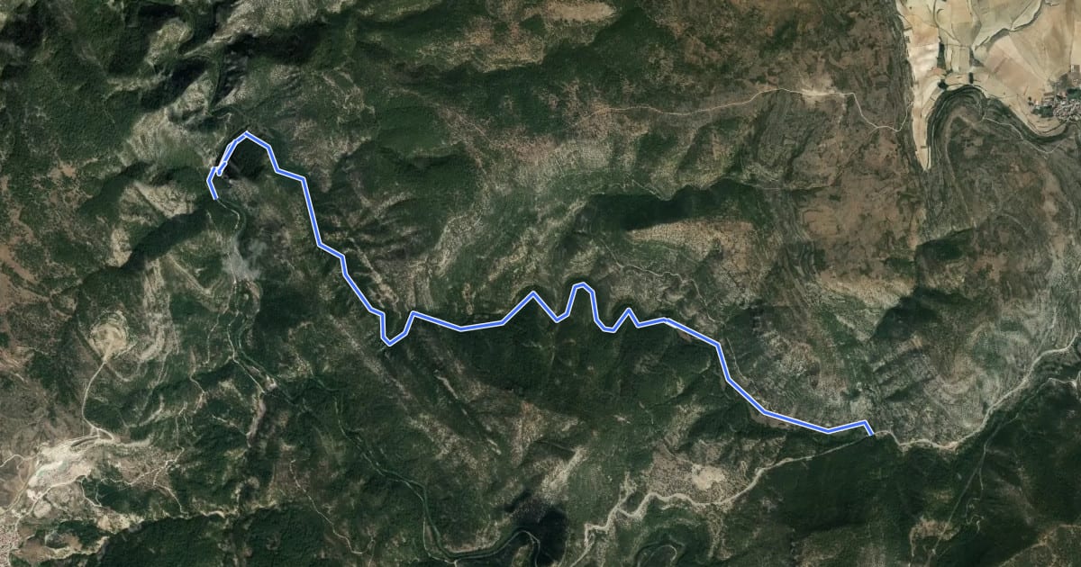 Маршрут Ruta por el Valle de las Cabrillas на спутниковом снимке