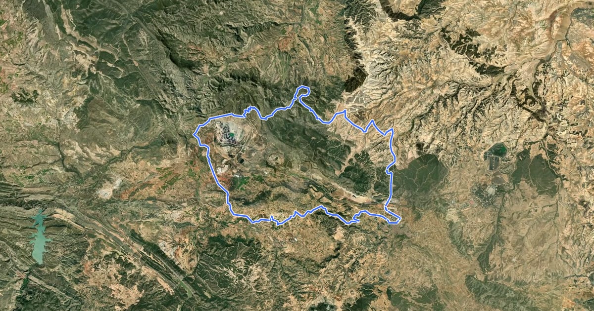 Маршрут Ruta por la Sierra de Arcos на спутниковом снимке