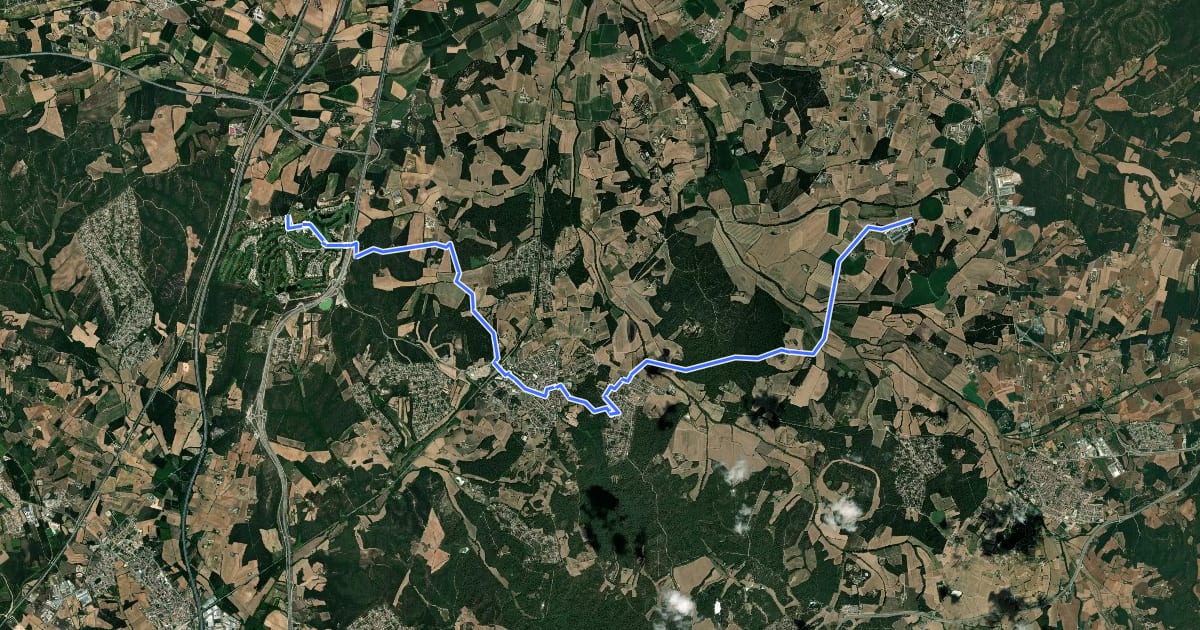 Маршрут Ruta Termal на спутниковом снимке