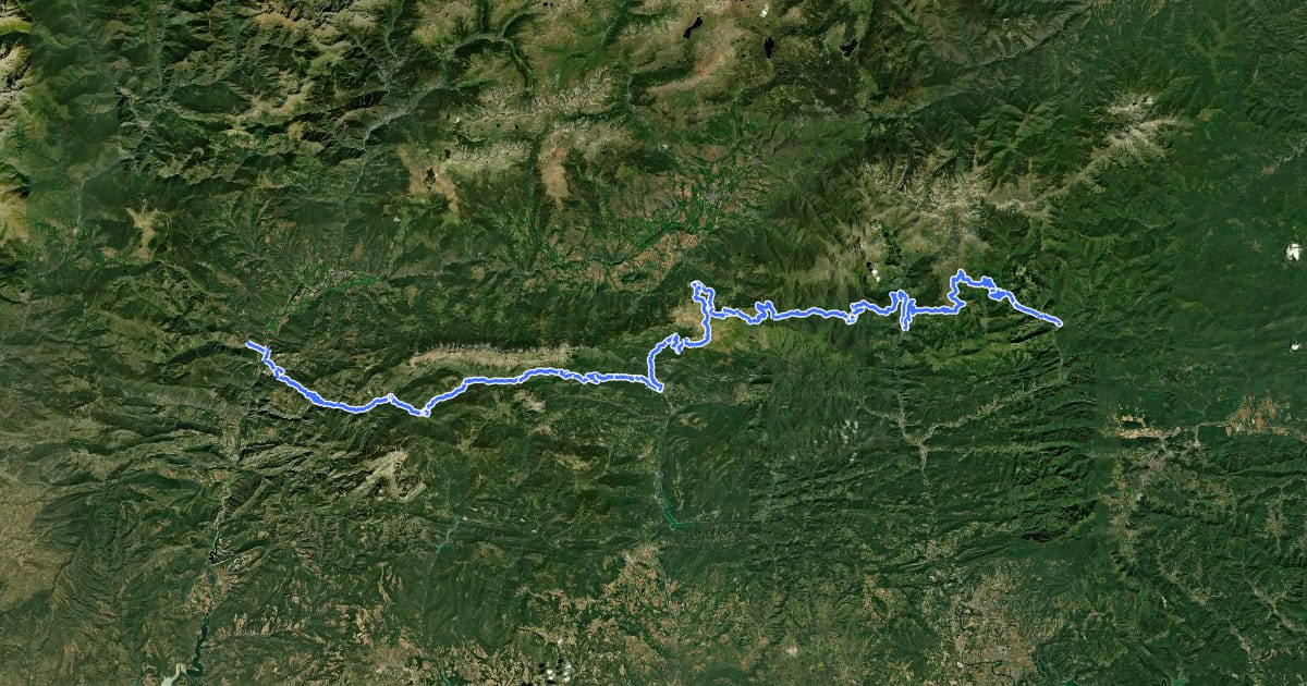Маршрут Ruta Transpirenaica en BTT (Campodron - Noves de Segre) на спутниковом снимке