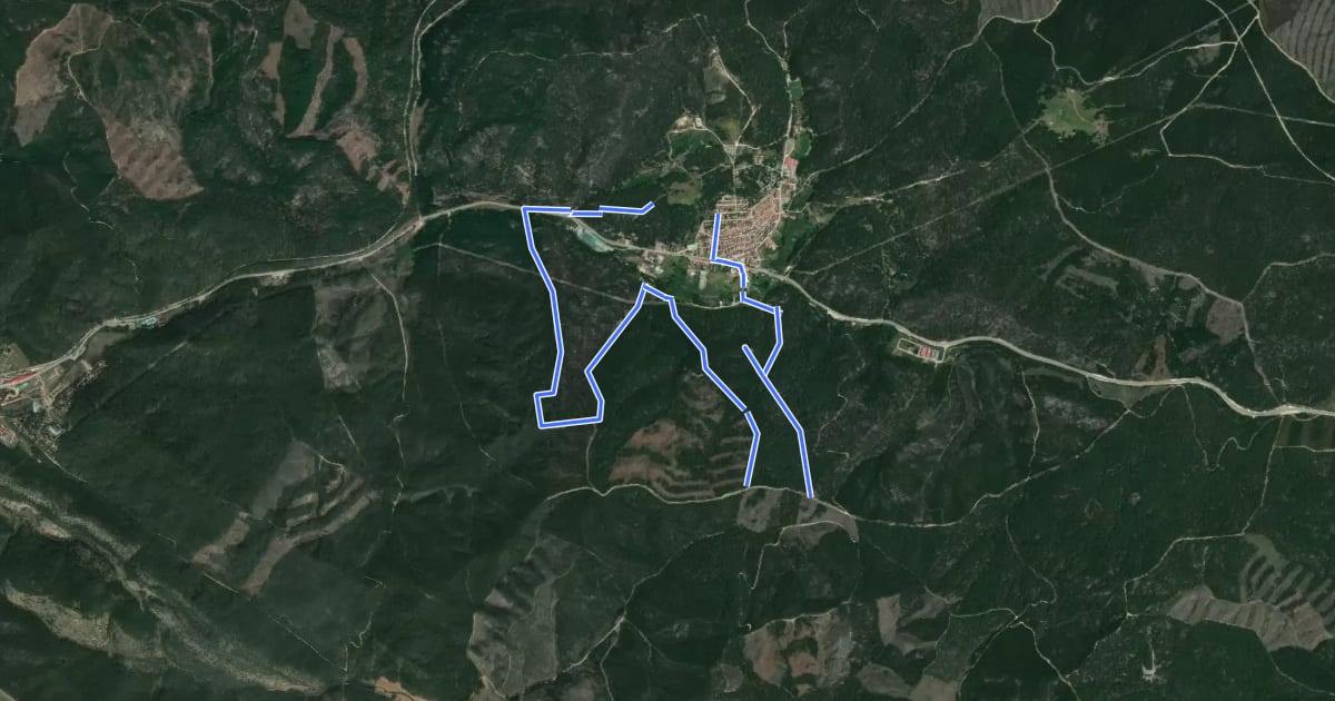 Маршрут Ruta Valdelahierba на спутниковом снимке