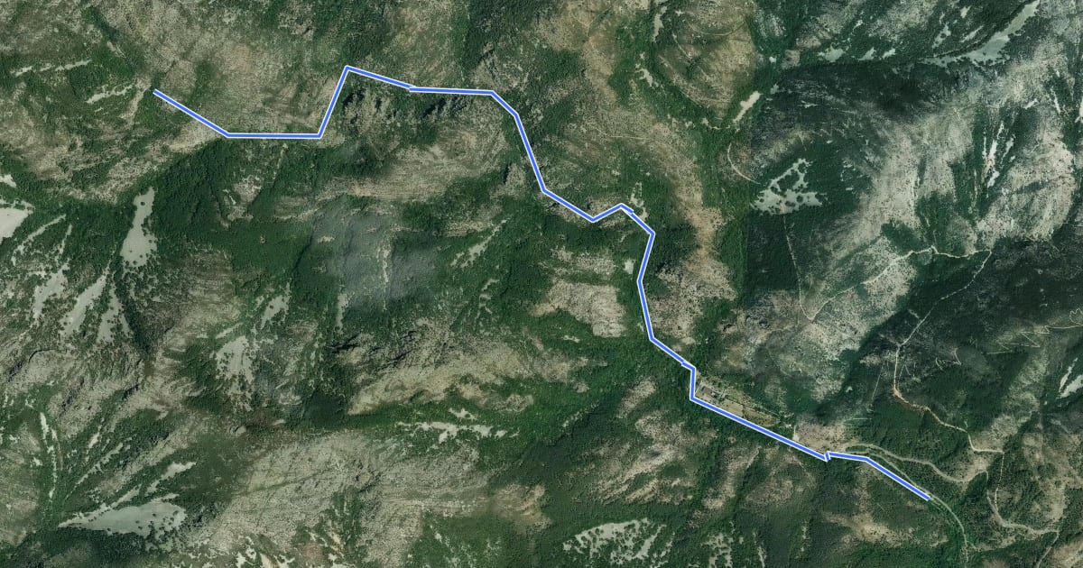 Маршрут Ruta Valle de las Batuecas al Chorro de las Batuecas на спутниковом снимке