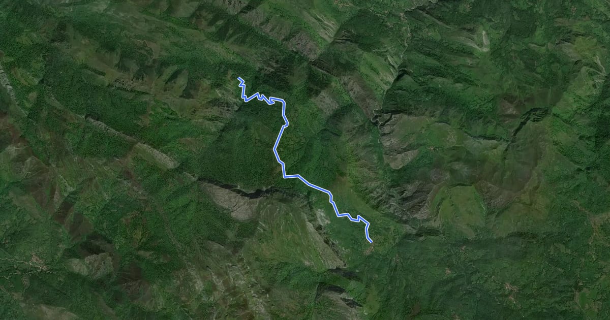 Маршрут Ruta Vallemoru на спутниковом снимке