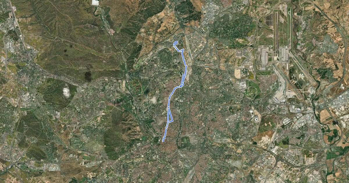 Маршрут Ruta Verde 6.1 Camino de Santiago - Etapa 1 на спутниковом снимке