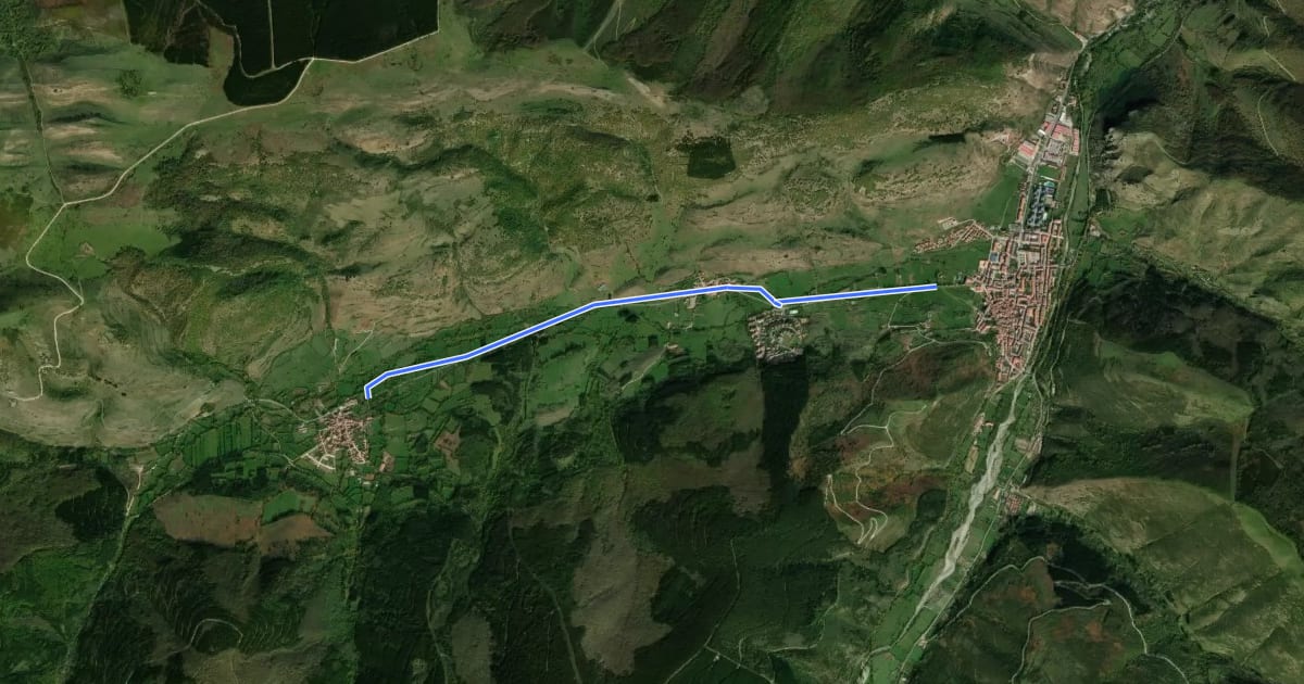 Маршрут Ruta Verde del Ciloria на спутниковом снимке