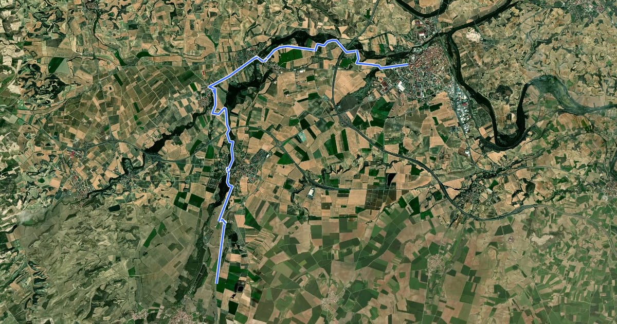 Маршрут Ruta Verde del Tirón на спутниковом снимке