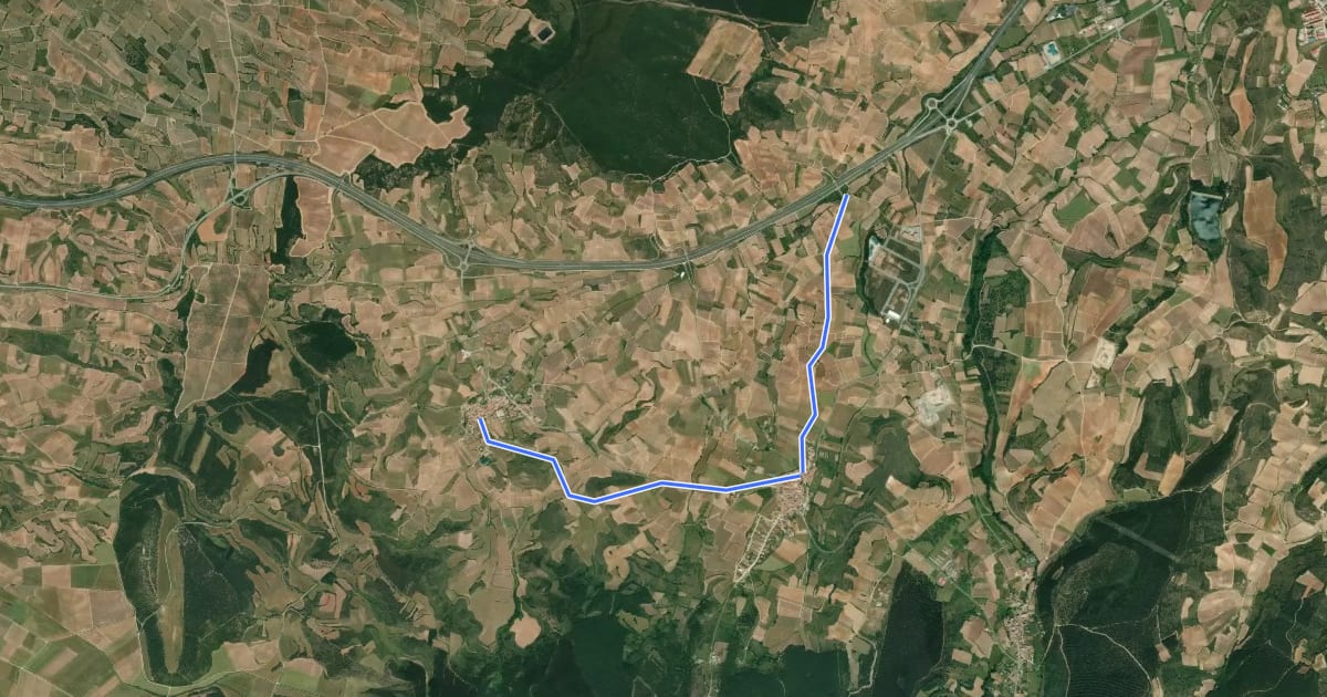 Маршрут Ruta Viamolinos на спутниковом снимке