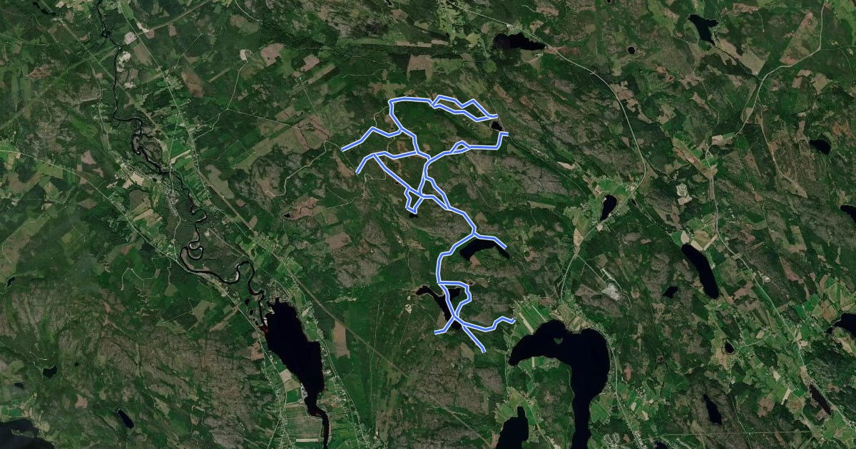 Маршрут Rutberget на спутниковом снимке