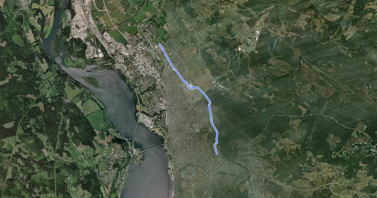 Маршрут Rute 10 на спутниковом снимке