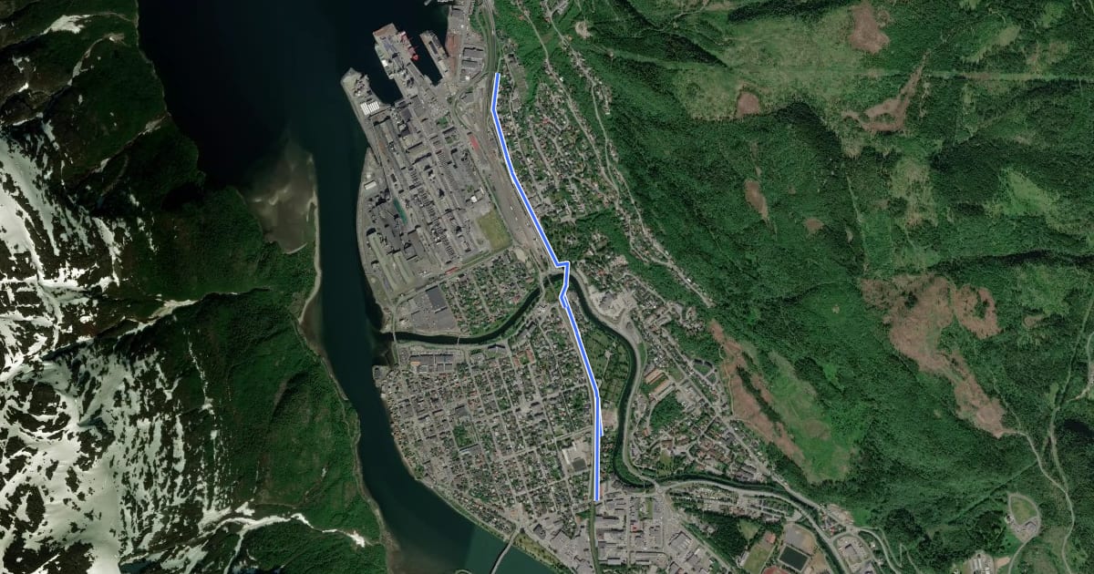Маршрут Rute 14 на спутниковом снимке