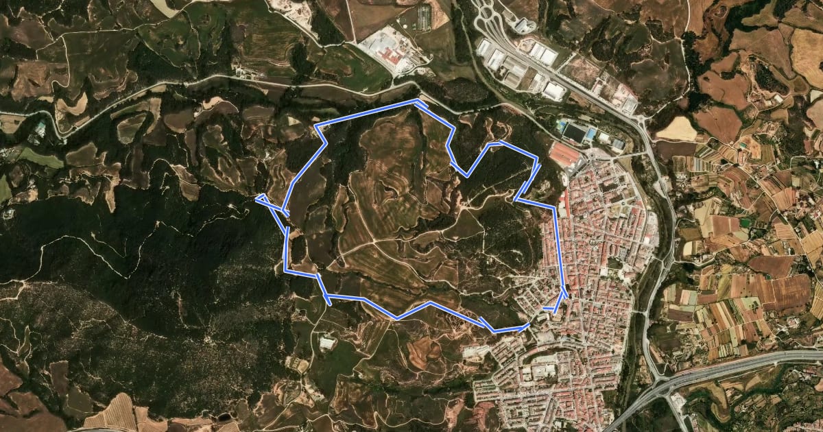 Маршрут Rutes d'aigua i secà 2: Obaga de Collbaix i Riera de Fonollosa на спутниковом снимке