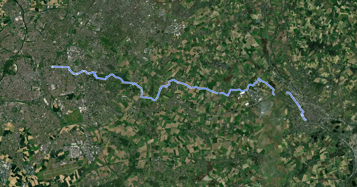 Маршрут RV6 Picardie - Ardennes : Lille-Tournai на спутниковом снимке