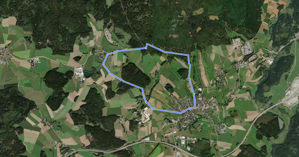 Маршрут RW: Waidhaus – Hagendorf – Waidhaus на спутниковом снимке