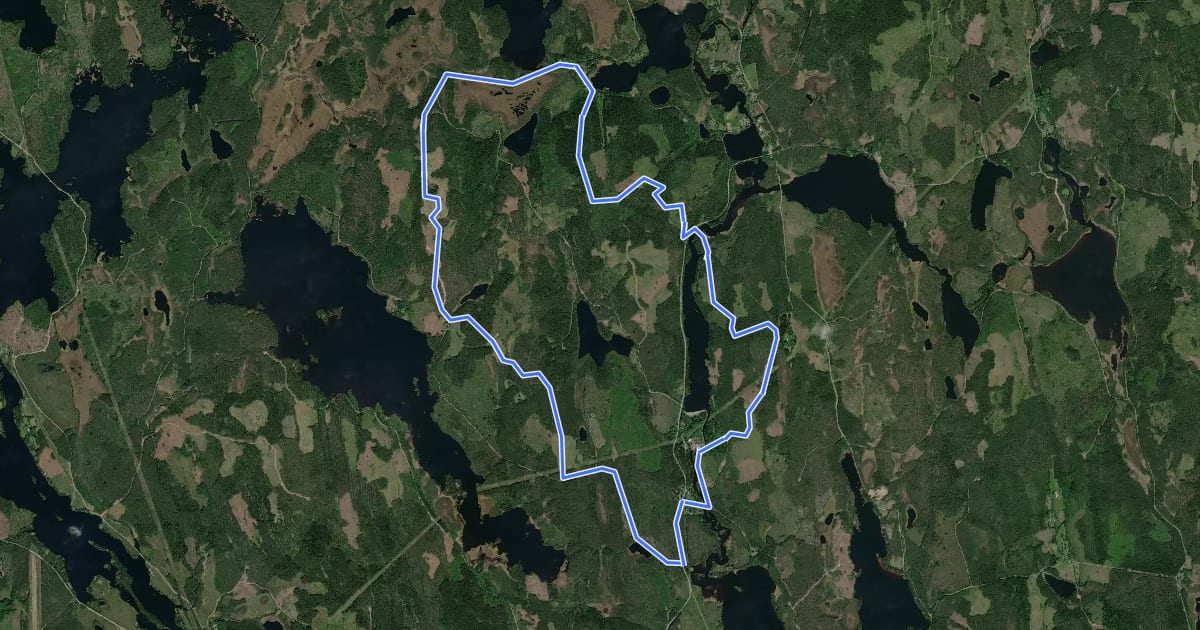Маршрут RW29 Am Silverleden bei Hällefors на спутниковом снимке
