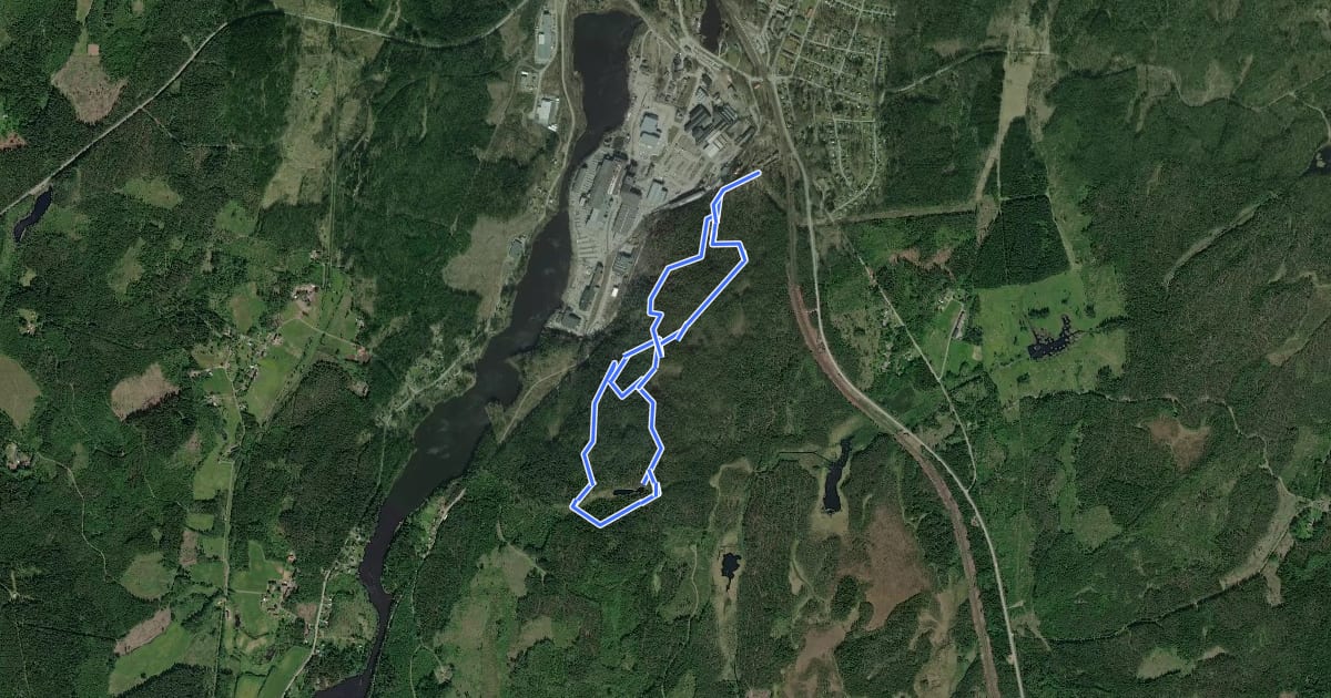 Маршрут RW31 Naturreservat Sveafallen на спутниковом снимке