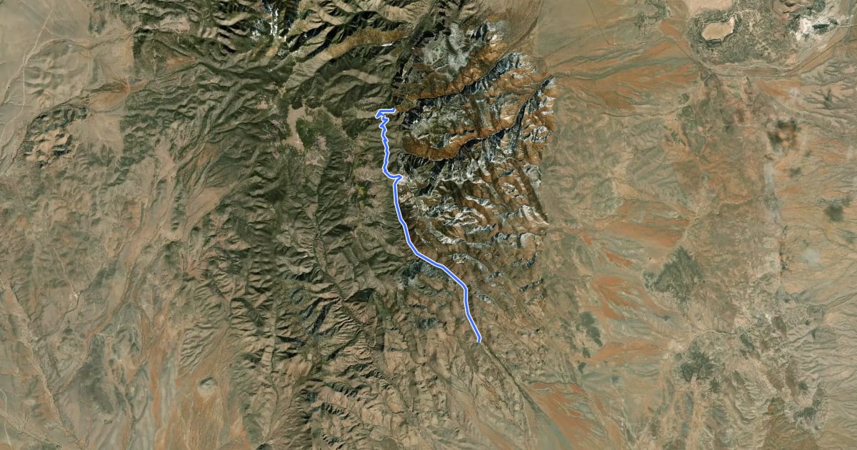 Маршрут Ryan Hill Trail на спутниковом снимке