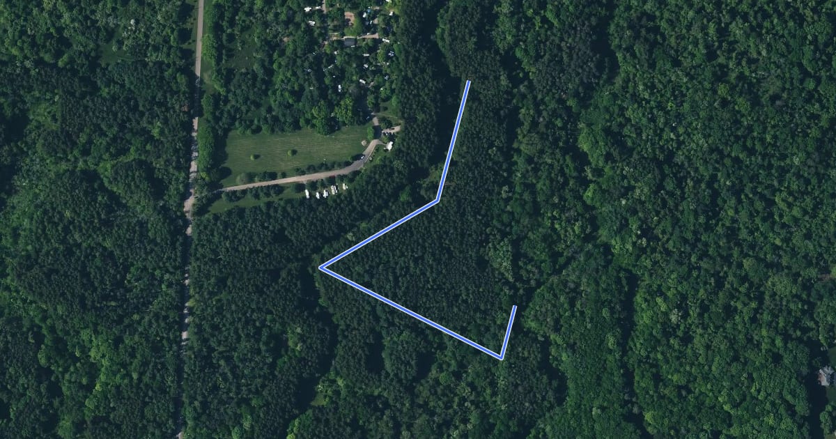 Маршрут Ryan's Point Trail на спутниковом снимке