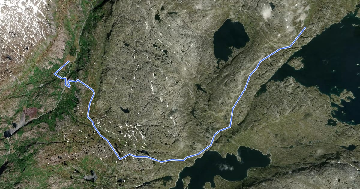 Маршрут RYF71 на спутниковом снимке