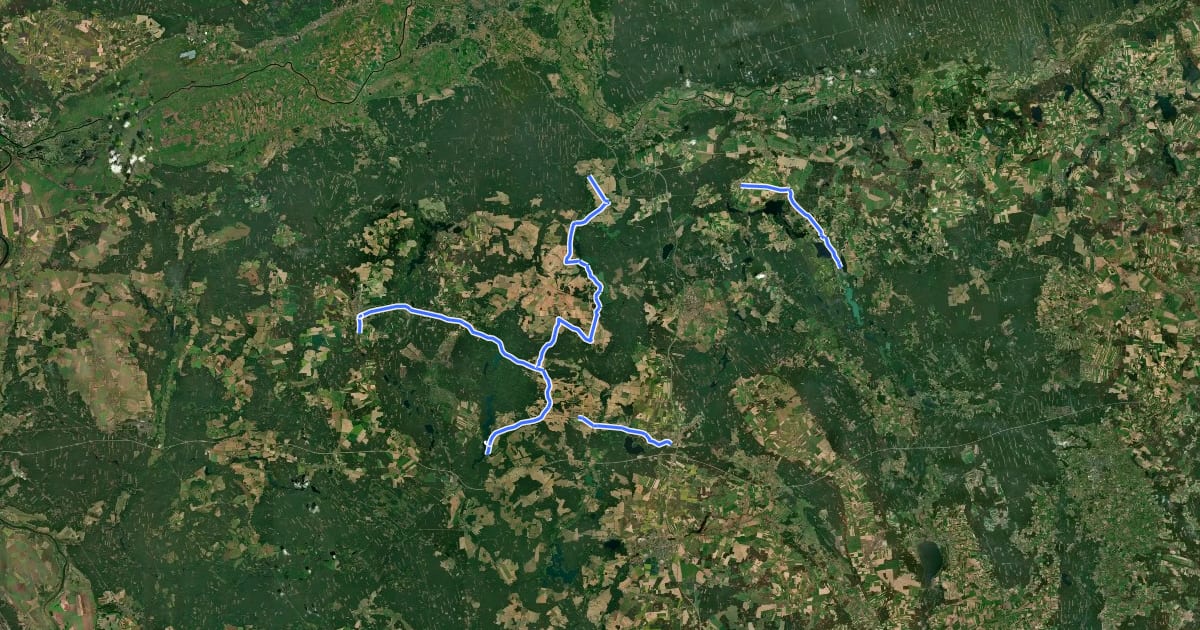 Маршрут Rządzone Habitem на спутниковом снимке