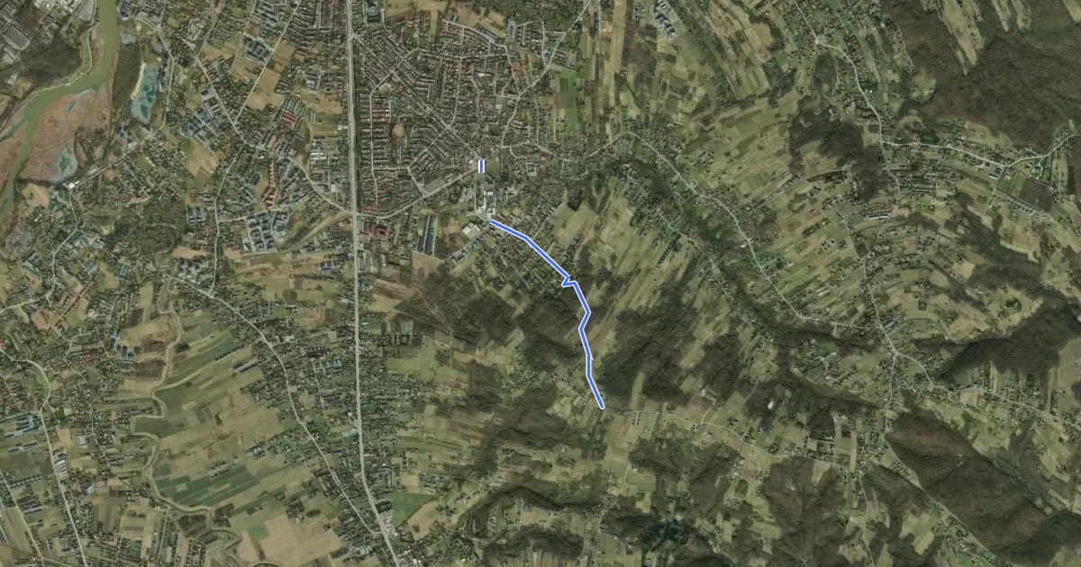 Маршрут Rzeszów Zalesie - Rzeszów Łany на спутниковом снимке