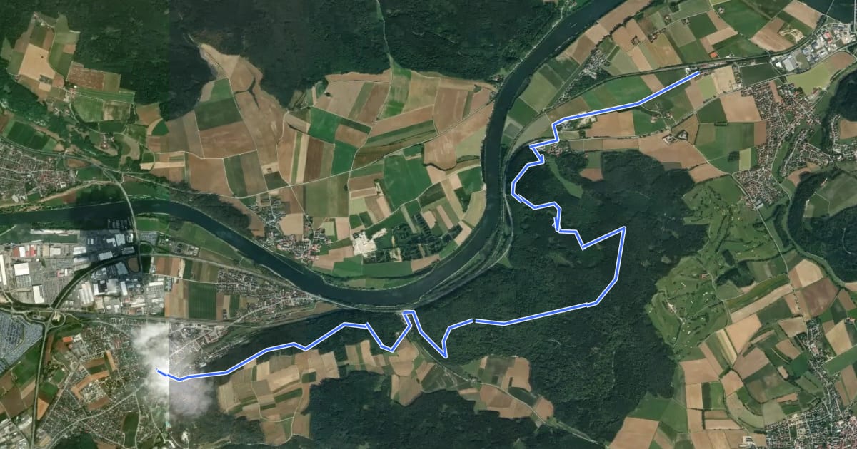Маршрут S 03 Saal Bf - Bad Abbach Bf (Rotes Rechteck) на спутниковом снимке
