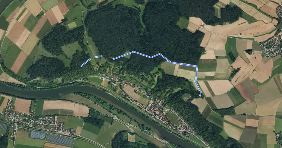 Маршрут S 12 Verbindung vom Weg S14 (Hanselberg) zum Weg S11 (Bad Abbach) на спутниковом снимке