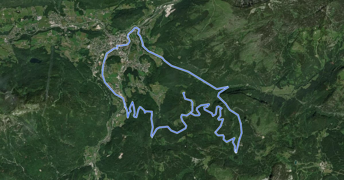 Маршрут S 470 Bad Ischler Hoisnrad Runde на спутниковом снимке