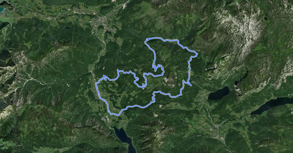 Маршрут S 502 Raschberg Runde на спутниковом снимке