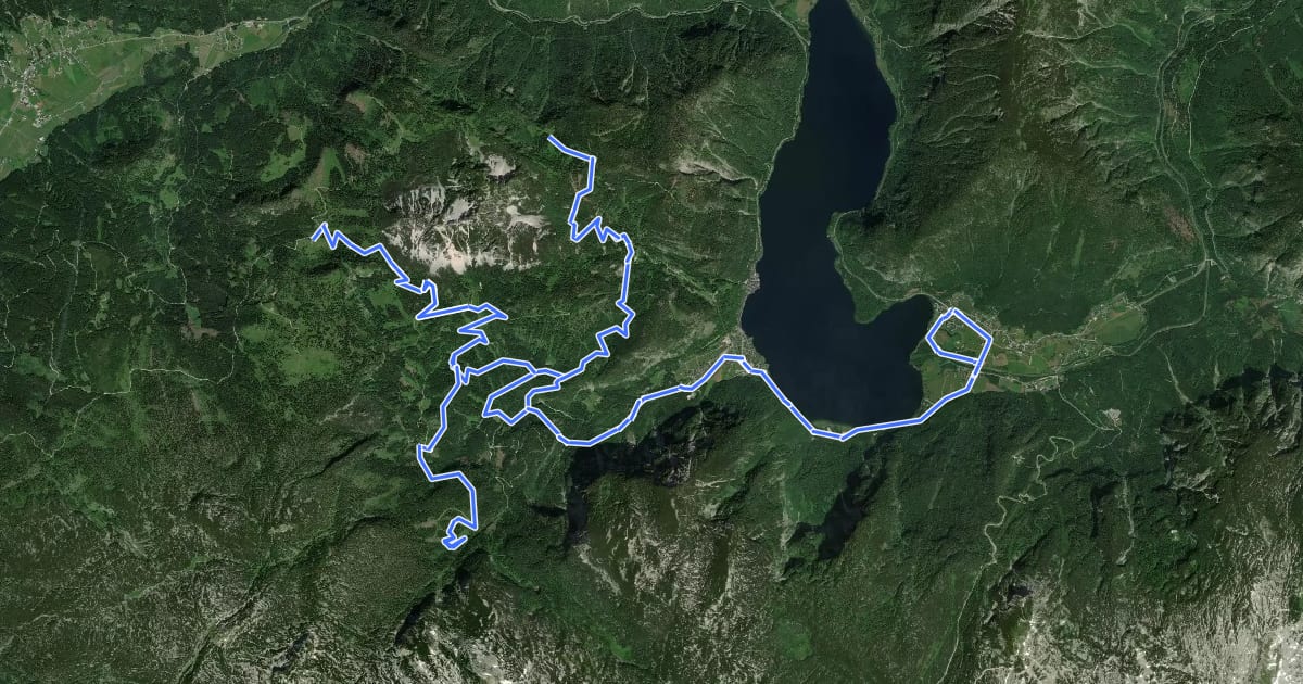 Маршрут S 536 Hallstätter 3-Almen Tour на спутниковом снимке