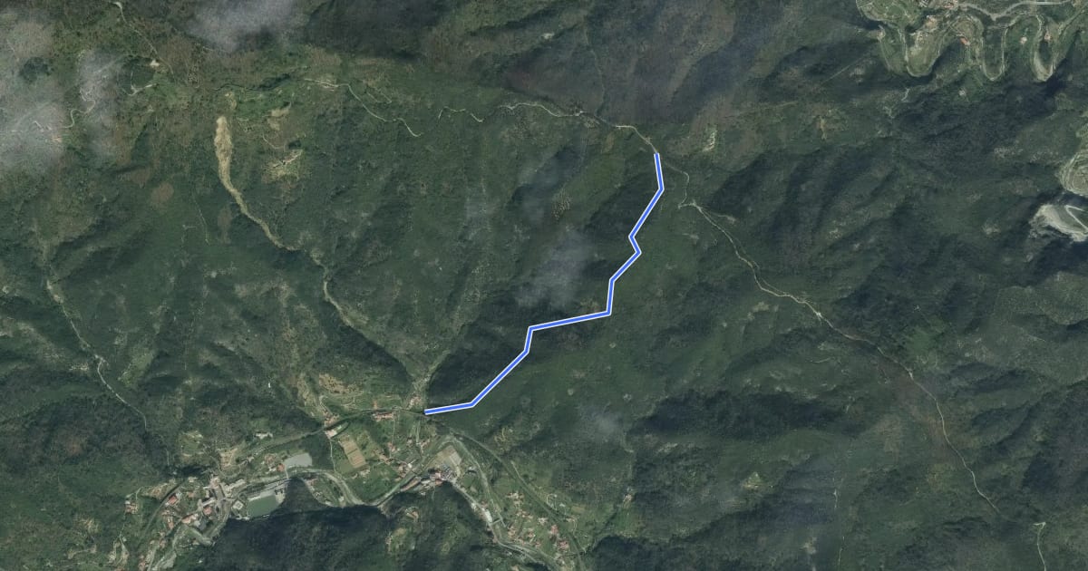 Маршрут S. Bernardo in Valle - Bric del Crovaro на спутниковом снимке