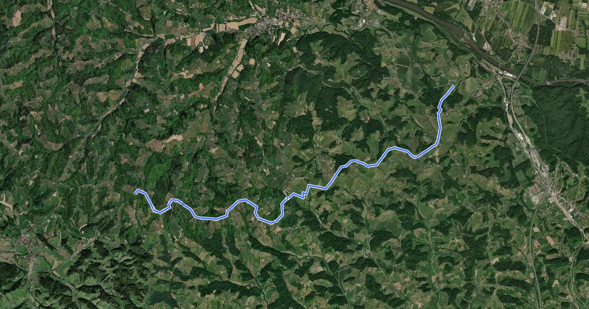 Маршрут Südalpenweg 03A на спутниковом снимке