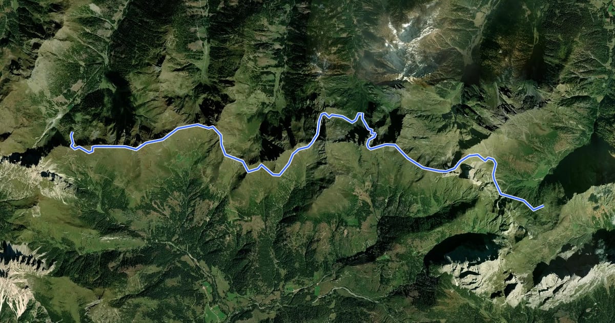 Маршрут Südalpenweg 03A на спутниковом снимке