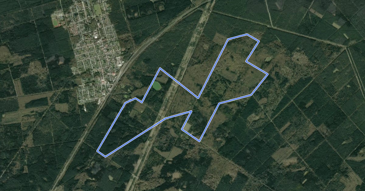 Маршрут Südheide 'Der Urwald im Lüß' W8m (mittlere Tour) на спутниковом снимке