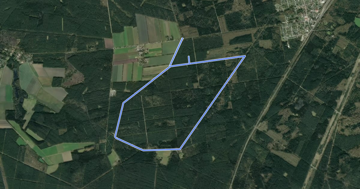 Маршрут Südheide 'Gauß'scher Vermessungspunkt im Bergland der Südheide' W7m (mittlere Tour) на спутниковом снимке