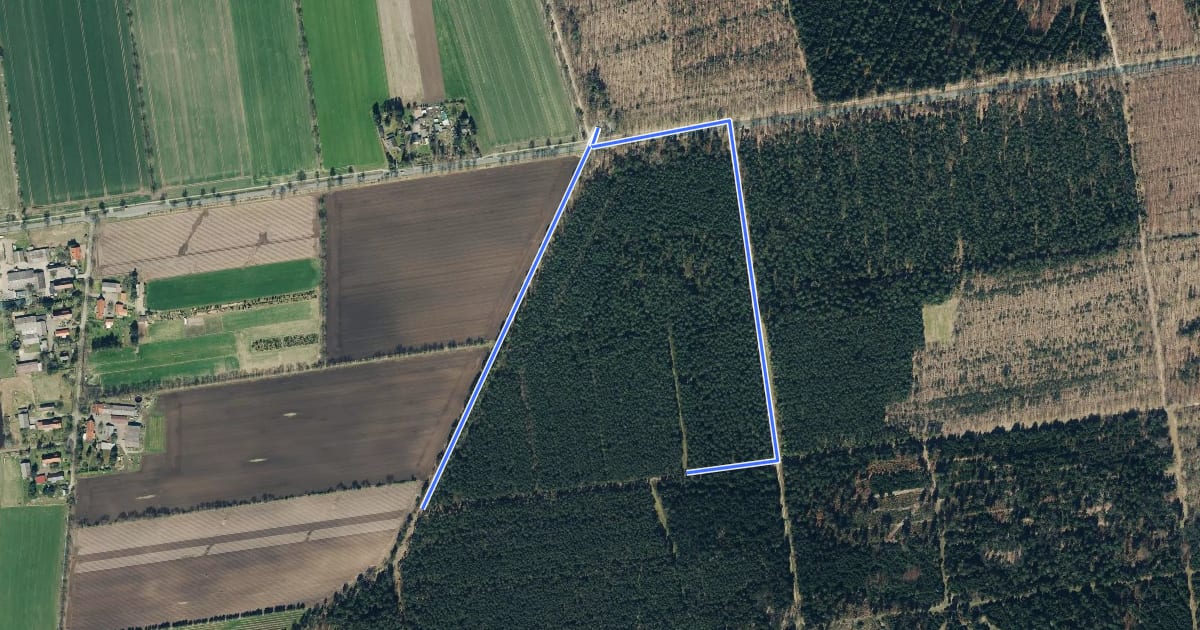 Маршрут Südheide 'Gauß'scher Vermessungspunkt im Bergland der Südheide' W7k (kurze Tour) на спутниковом снимке