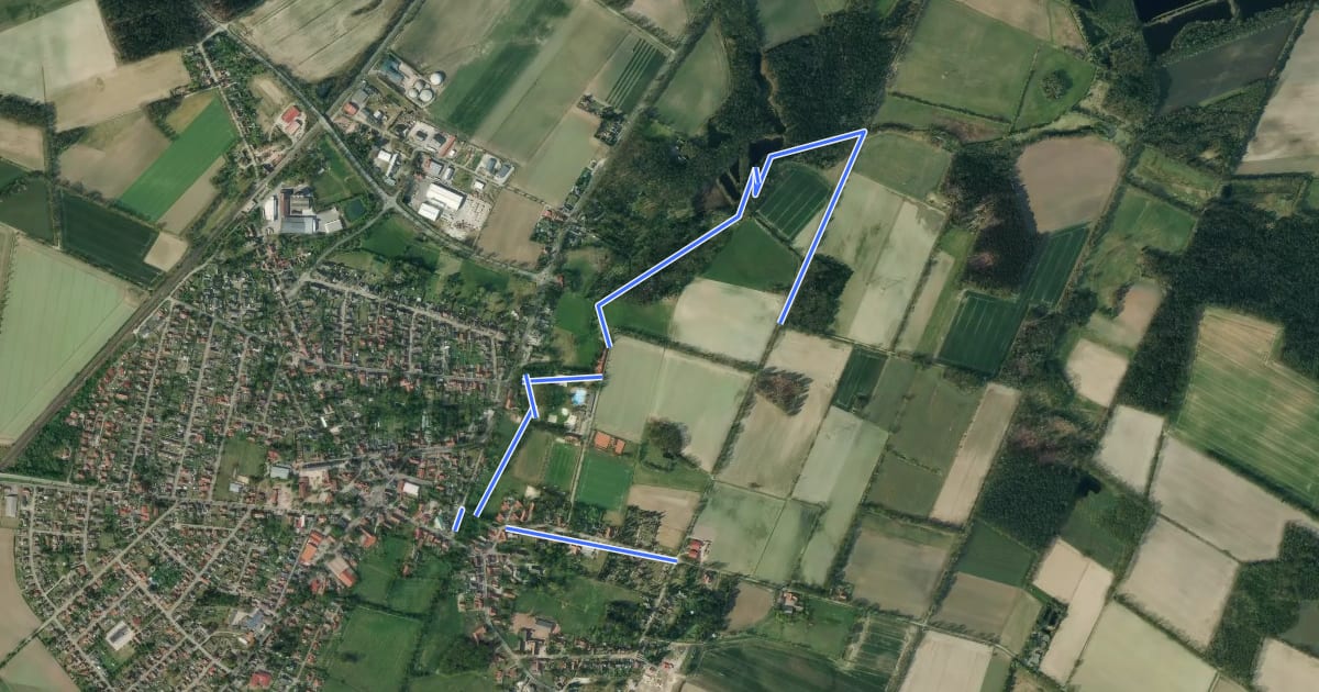 Маршрут Südheide 'Im Land der Esche' W19k (kurze Tour) на спутниковом снимке